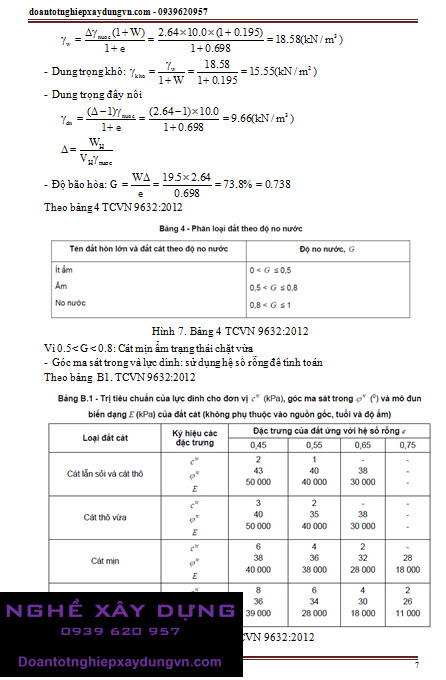 Đồ án nền móng thuyết minh bản vẽ chuẩn móng cọc ép tính toán chỉ tiêu cơ lý theo TCVN9362:2012