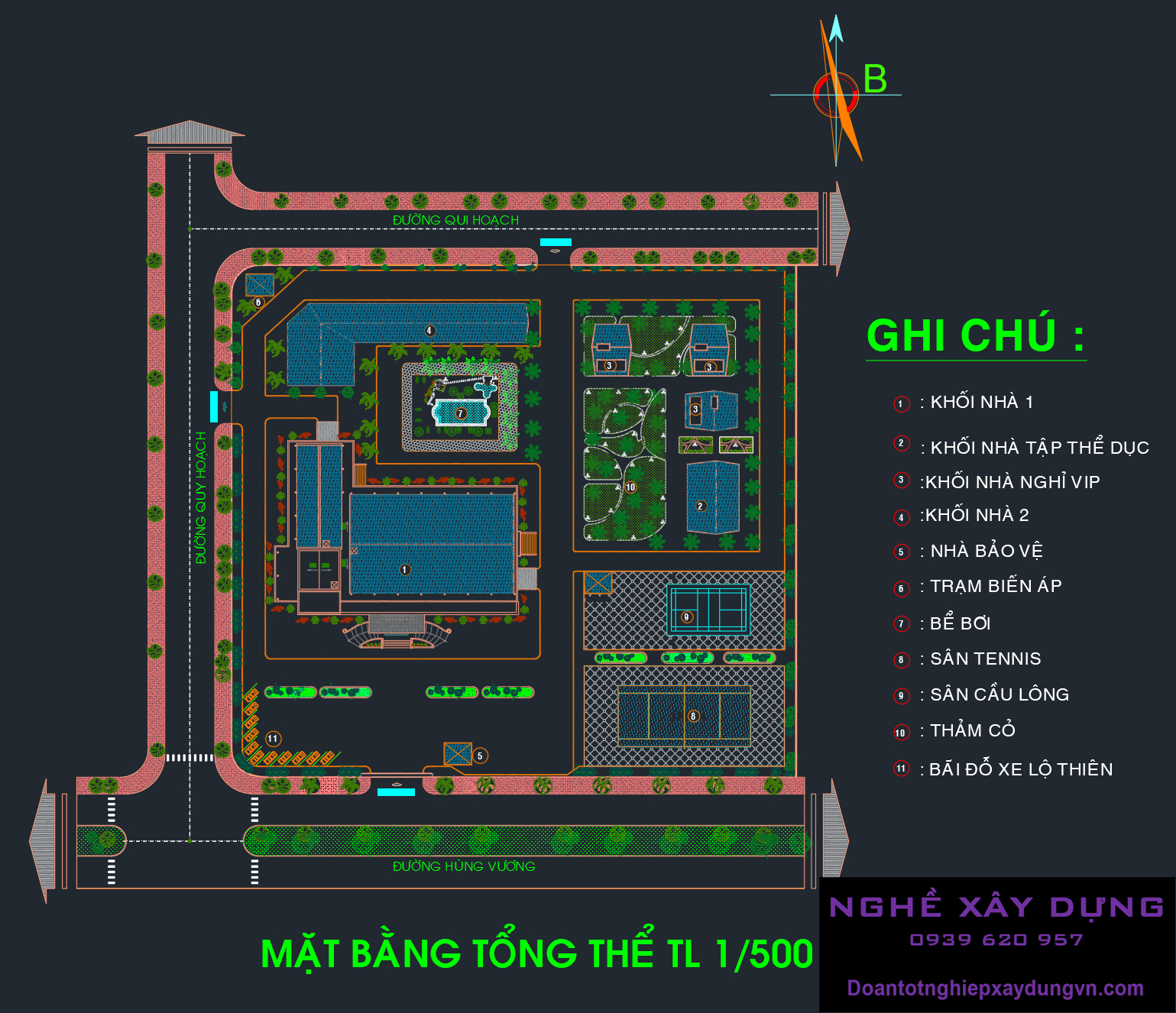 BỘ 5 ĐỀ TÀI KIẾN TRÚC RẤT ĐẸP CÓ TỔNG MẶT BẰNG XÂY DỰNG