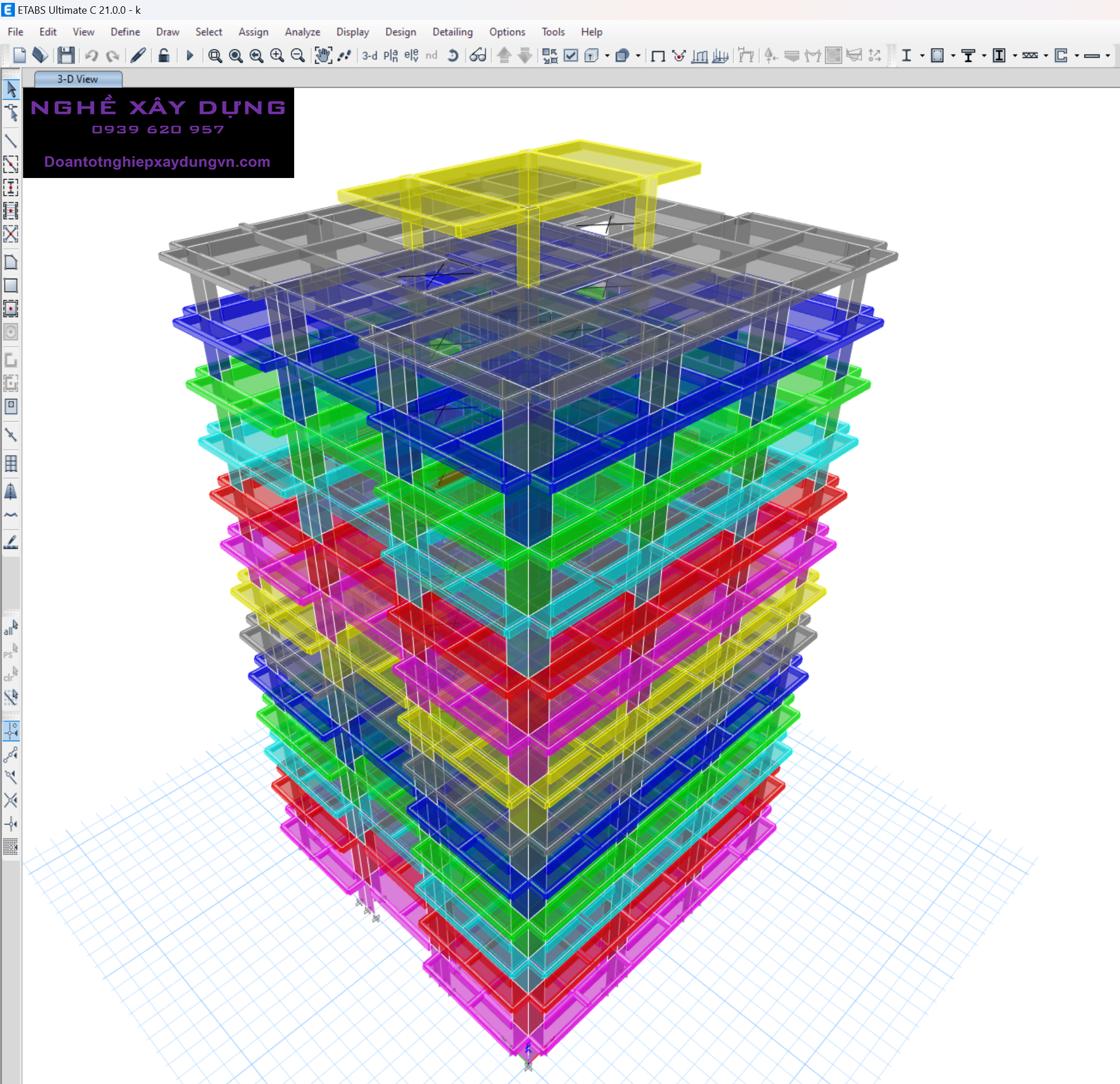 ĐỒ ÁN TỐT NGHIỆP XÂY DỰNG THUYẾT MINH BẢN VẼ ETABS SAFE – TPT VÀ TPĐ GIÓ – ĐỘNG ĐẤT – CỘT - VÁCH CỨNG – 2 PHƯƠNG ÁN MÓNG HỖN HỢP DƯỚI HỆ LÕI CỨNG VÀ CỘT