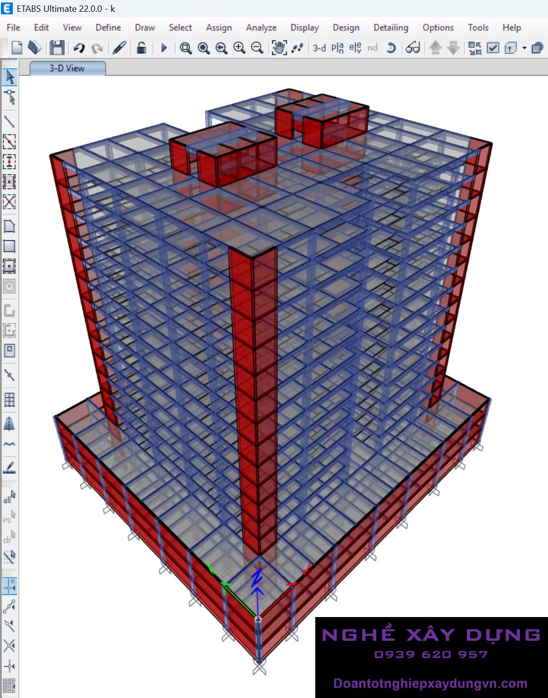 HƯỚNG DẪN CHI TIẾT TÍNH TOÁN  HỆ LÕI CỨNG - VÁCH CỨNG CHỮ L - DẦM – CỘT - FULL ETABS – THUYẾT MINH – BẢN VẼ KIẾN TRÚC KẾT CẤU - TCVN2737:2023
